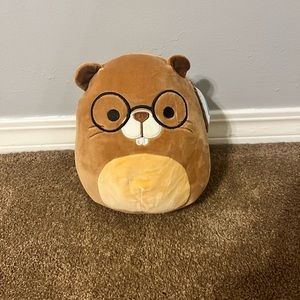 Chip the Beaver Squishmallow- with glasses!